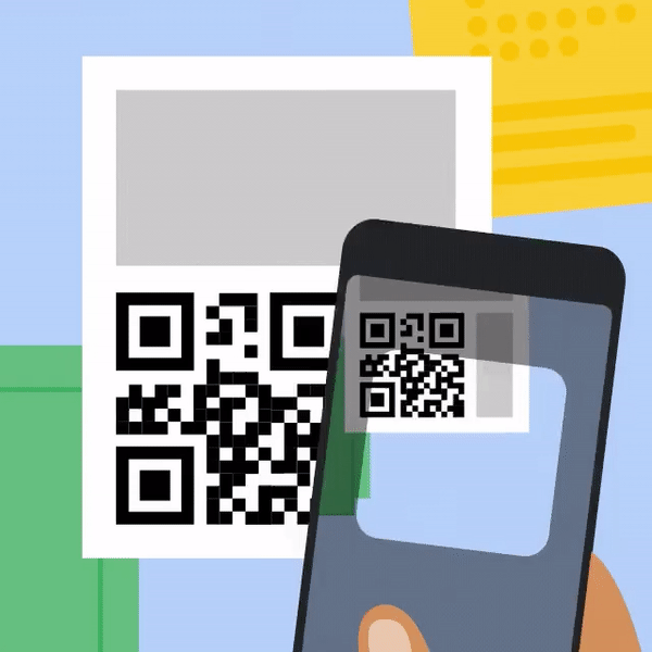 google gif how to scan a QR Code