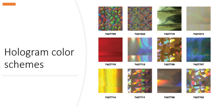 hologram material colors